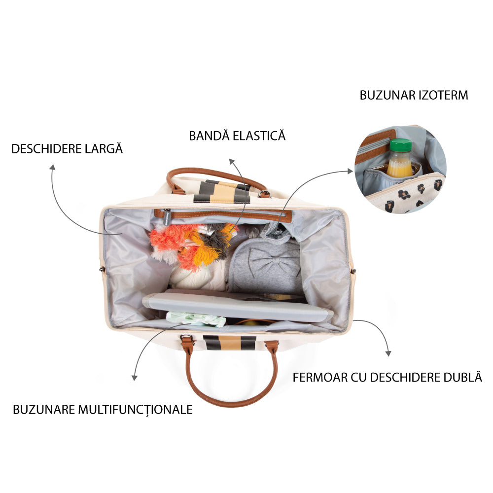 Geanta de infasat Childhome Mommy Bag Ivoire