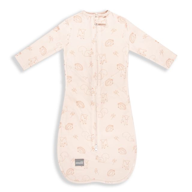 Saculet Swaddle infasat Bebe Bumbac + Caciulita - Anim