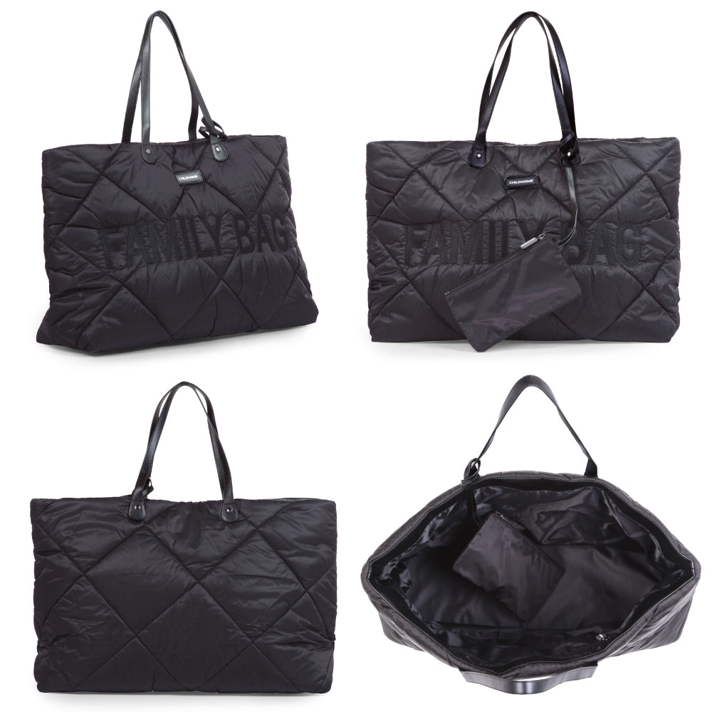 Geanta matlasata Childhome Family Bag Negru