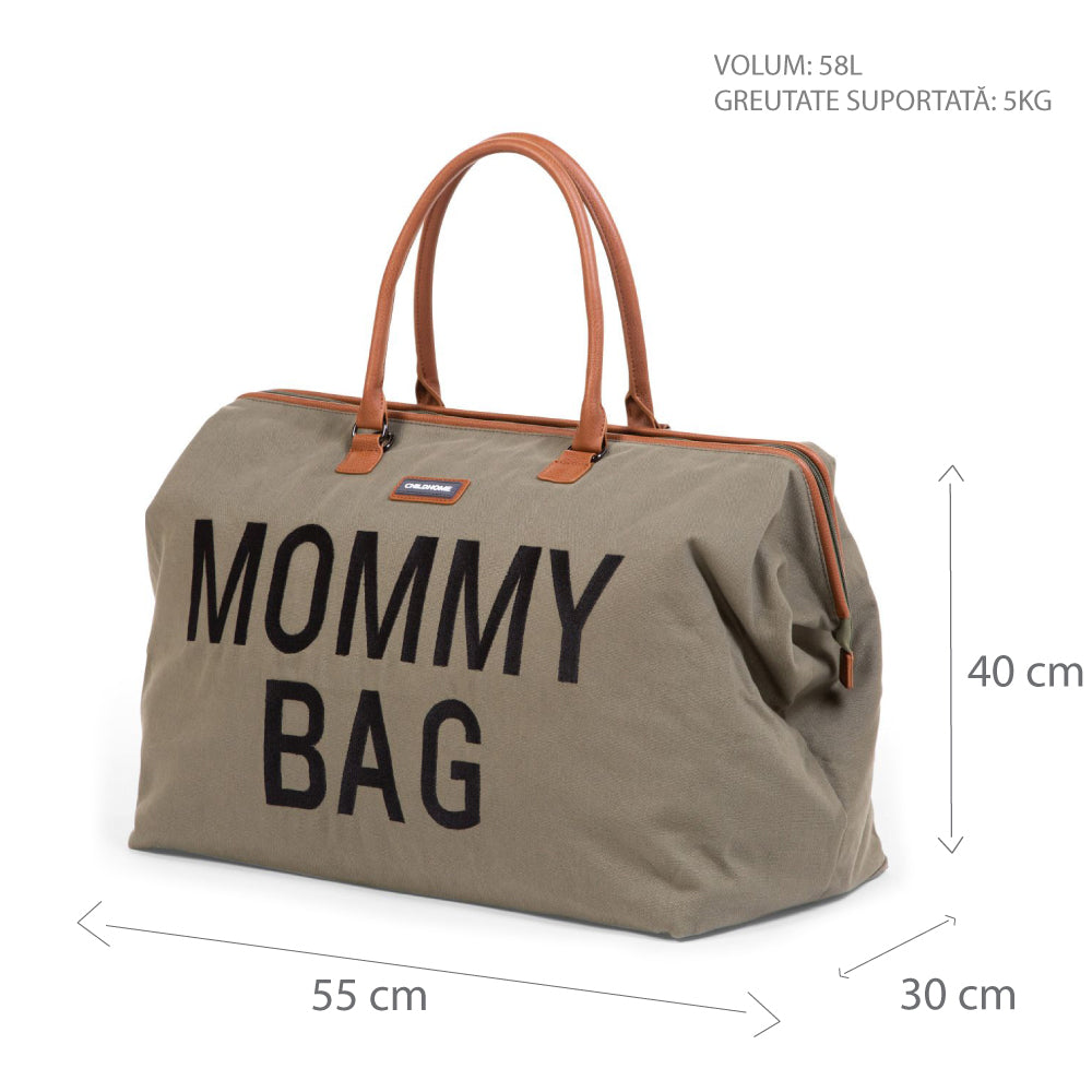 Geanta de infasat Childhome Mommy Bag Kaki