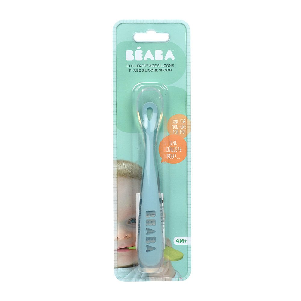 Lingurita Silicon BPA Free Beaba - Bleu