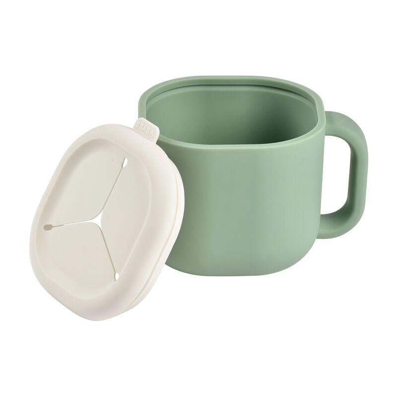 Recipient silicon pentru gustari Beaba Sage Green