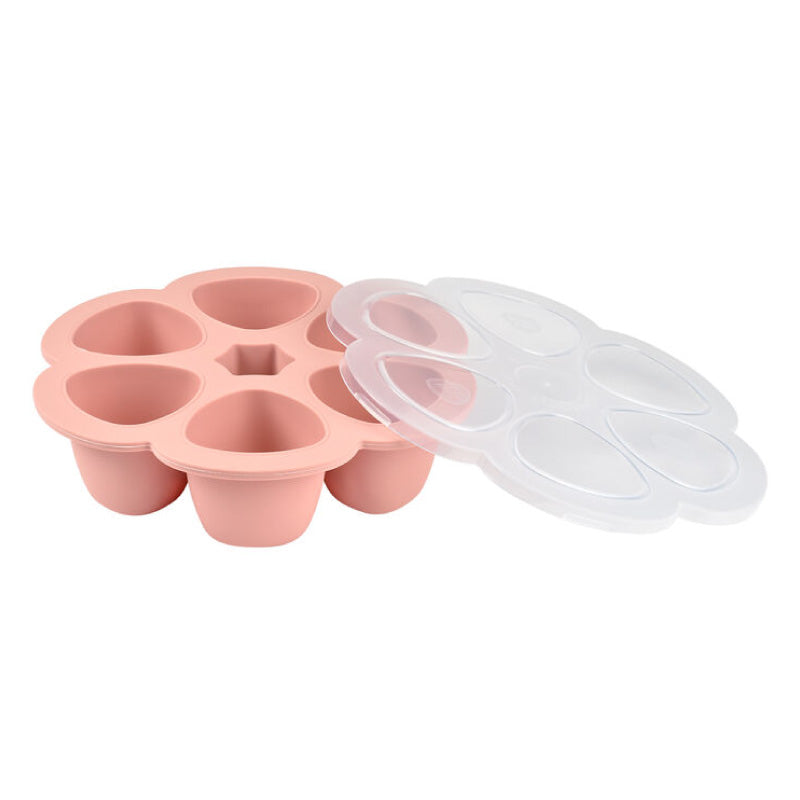 Recipient ermetic din silicon multiportii Beaba 6 x 90 ml