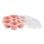 Recipient ermetic din silicon multiportii Beaba 6 x 90 ml