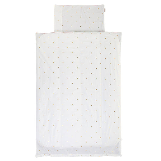 Husa pilota si fata de perna Childhome Jerse 100x140 cm, Buline