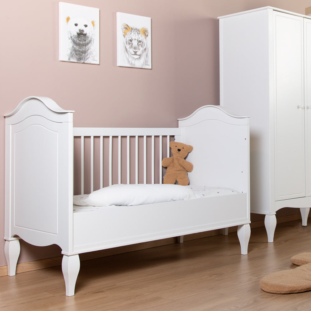 Patut Childhome Romantic White 70x140 cm, MDF Pin Alb