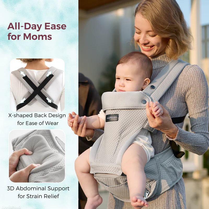 Marsupiu hip seat Momcozy 2 in 1