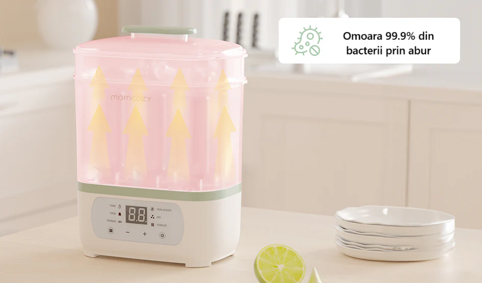 Sterilizator si uscator de biberoane Momcozy 8 in 1