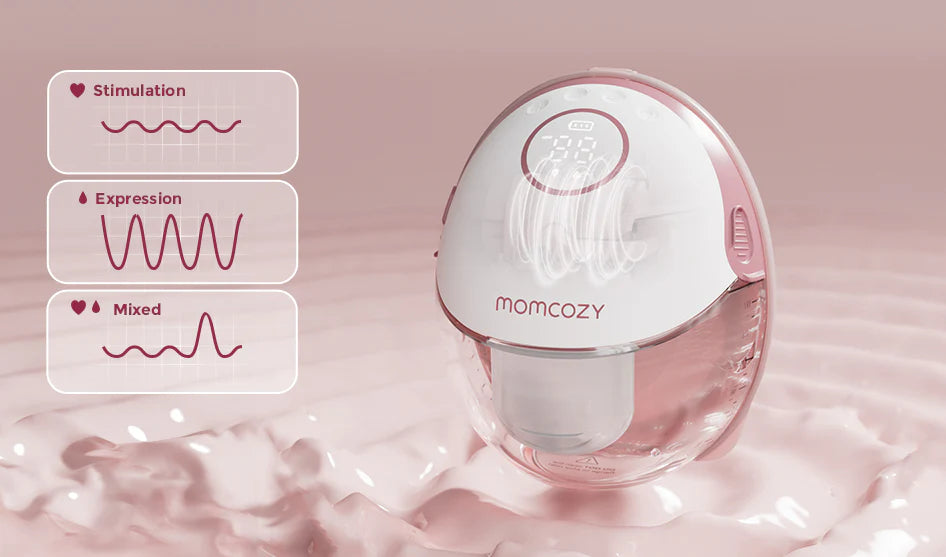 Pompa de San Portabila Dubla Momcozy M6 Mobile Style Set 2 buc Rosu