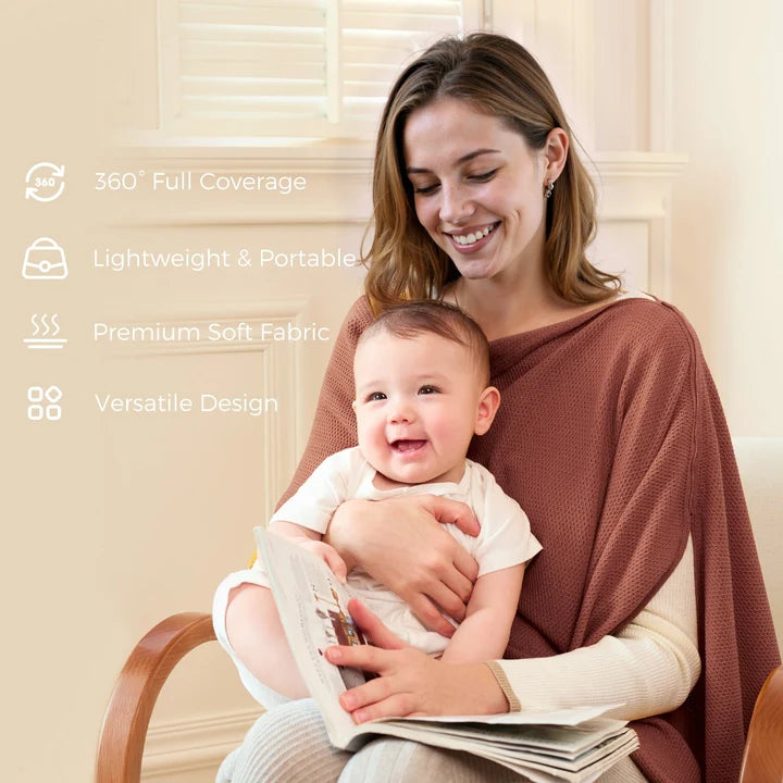 Husa pentru alăptare Momcozy – Protecție pentru intimitate în timpul alăptării, material moale și respirabil, utilizare multifuncțională, portabilă, cu săculeț pentru spălare inclus