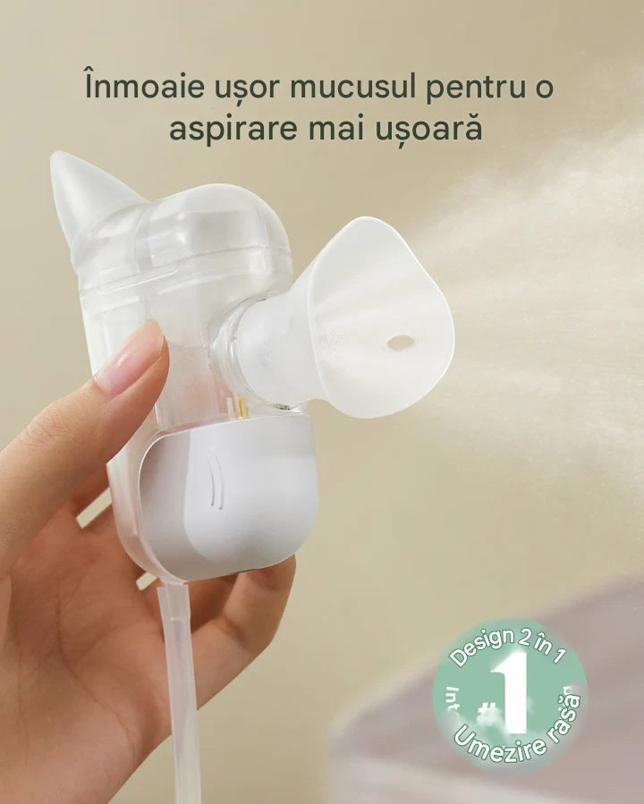 Aspirator Nazal Electric Momcozy BreezyClear Pro 2 in 1 Spray Salin si Aspiratie 75 kPa
