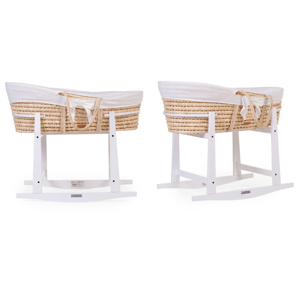 Suport balansoar Childhome pentru Cos bebe Moise, Lemn Alb