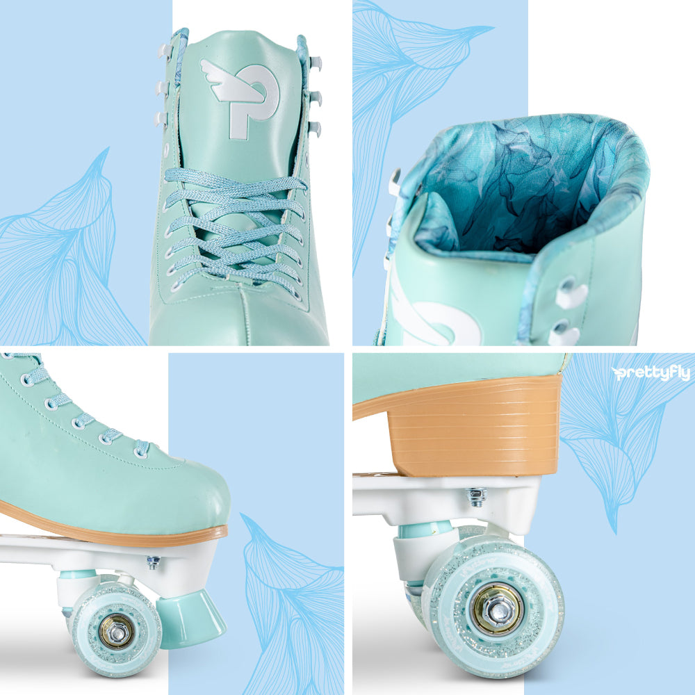Patine cu Rotile Retro Prettyfly 35-38 Blue Piele Vegana