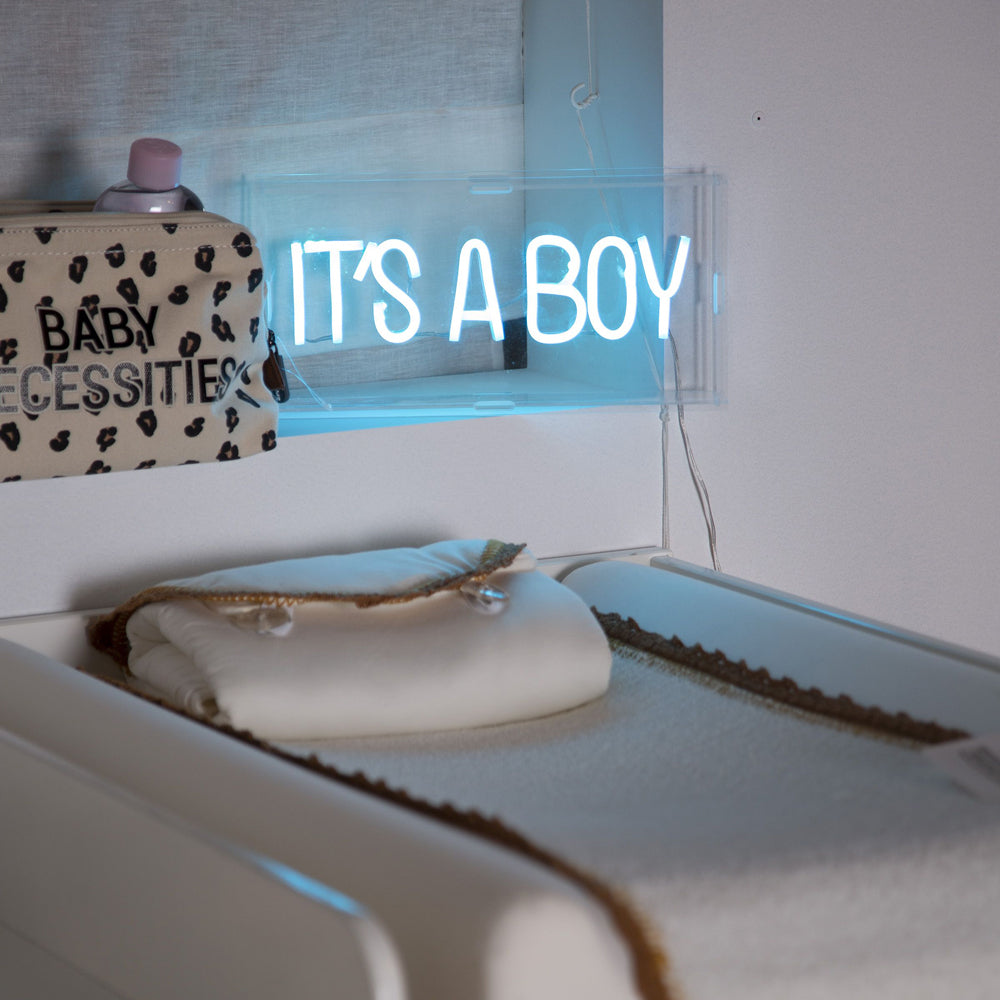 Caseta luminoasa Neon Childhome 30x15 cm, Albastru