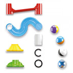 Pista cu bile Quercetti Migoga Junior Marble Run – rampe, inele, baze și bile separate