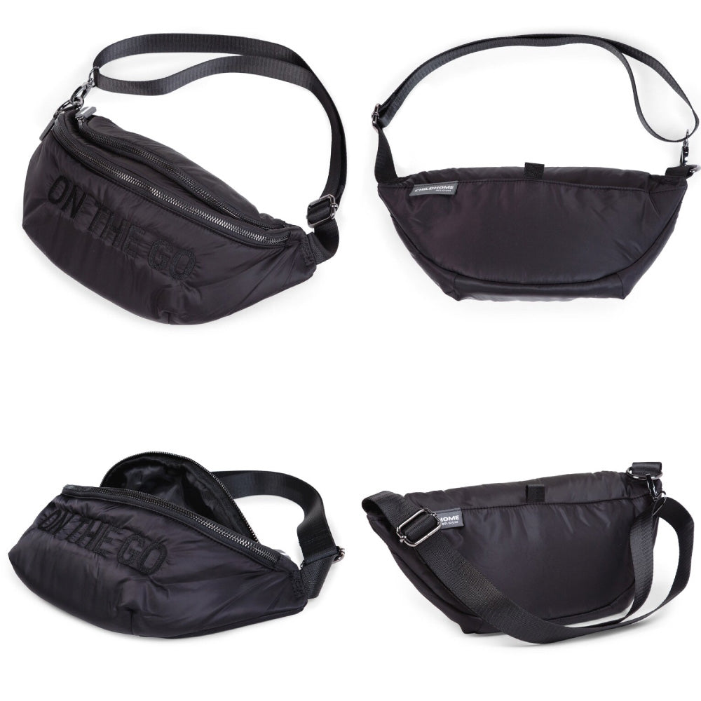 Geanta matlasata Childhome Banana On The Go Negru