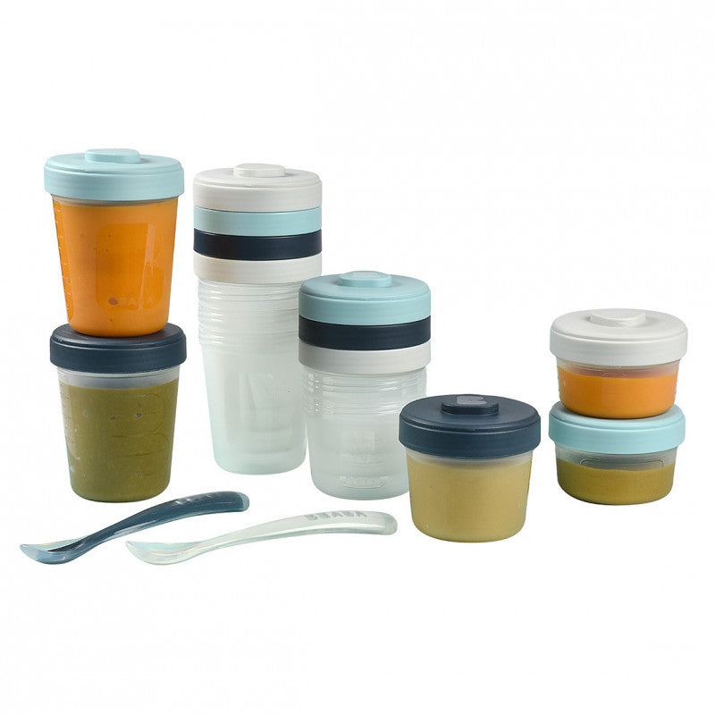 Set 12 recipiente hrana Beaba Storm 2x90 ml, 4x150 ml, 6x250 ml