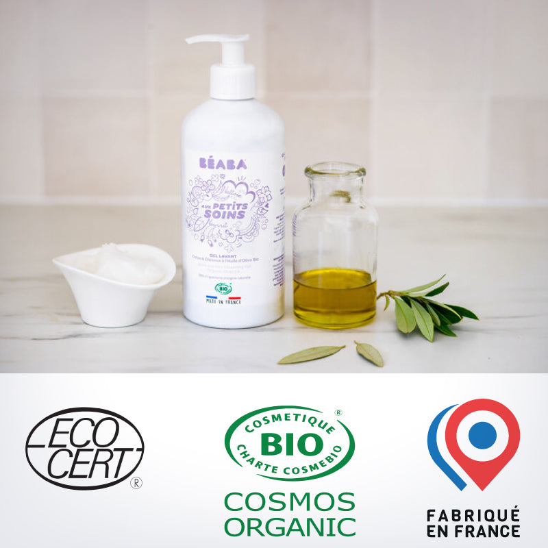 Gel de dus corp si par pentru bebelusi Beaba 500 ml, Certificat Organic