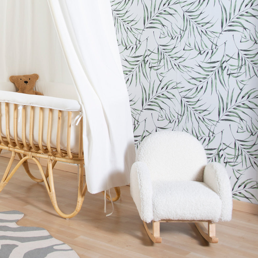 Scaun balansoar pentru copii Childhome Teddy Alb