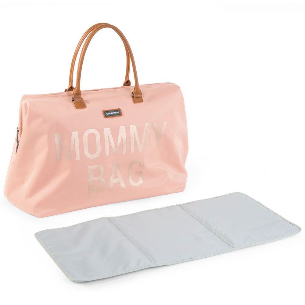Geantă de Înfășat Childhome Mommy Bag Roz Spațioasă Premium