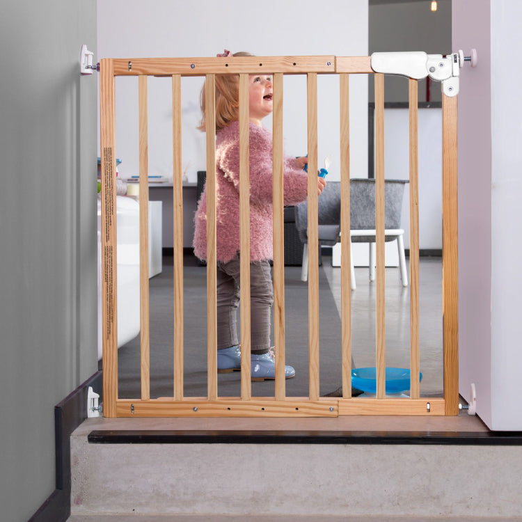 Poarta de siguranta lemn Childhome Maestro 73.5-104 cm Natural