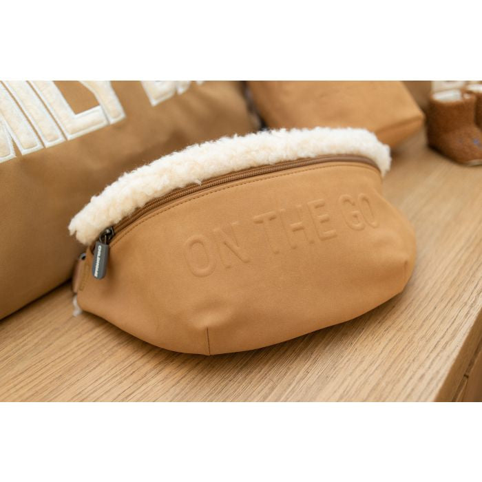 Geanta Childhome Banana On The Go aspect piele intoarsa Bej