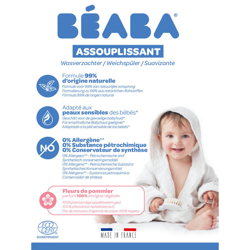 Balsam de rufe Beaba Flori de Mar 1 L 40 spalari, Certificat Ecocert