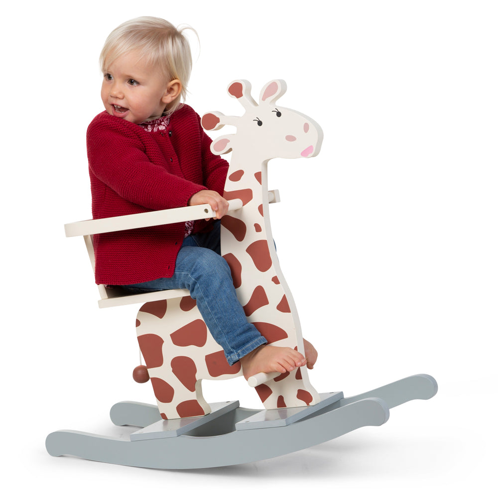 Balansoar Childhome Girafa 12-30 Luni MDF Ecru Gri Echilibru Coordonare