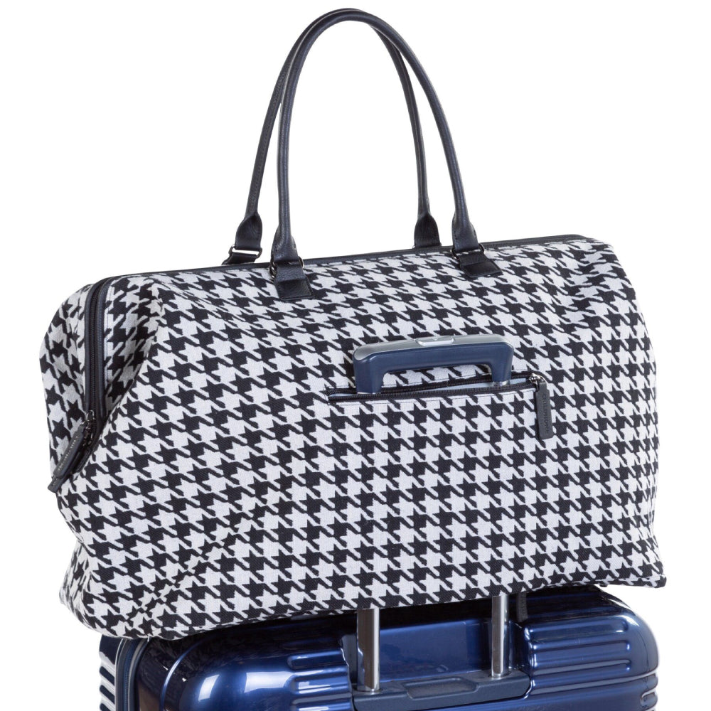 Geanta de infasat Childhome Mommy Bag Pied de Poule Negru - detaliu 3