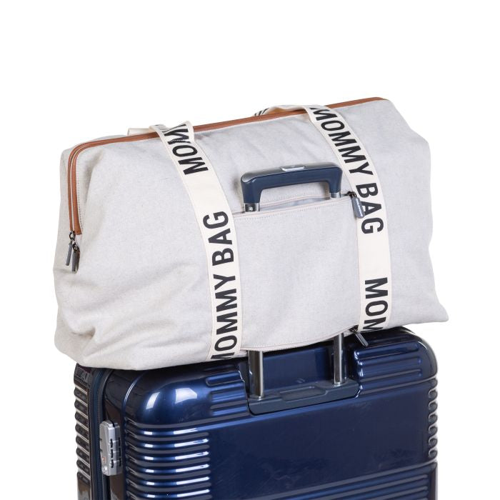 Geanta de infasat Childhome Mommy Bag Signature Alb