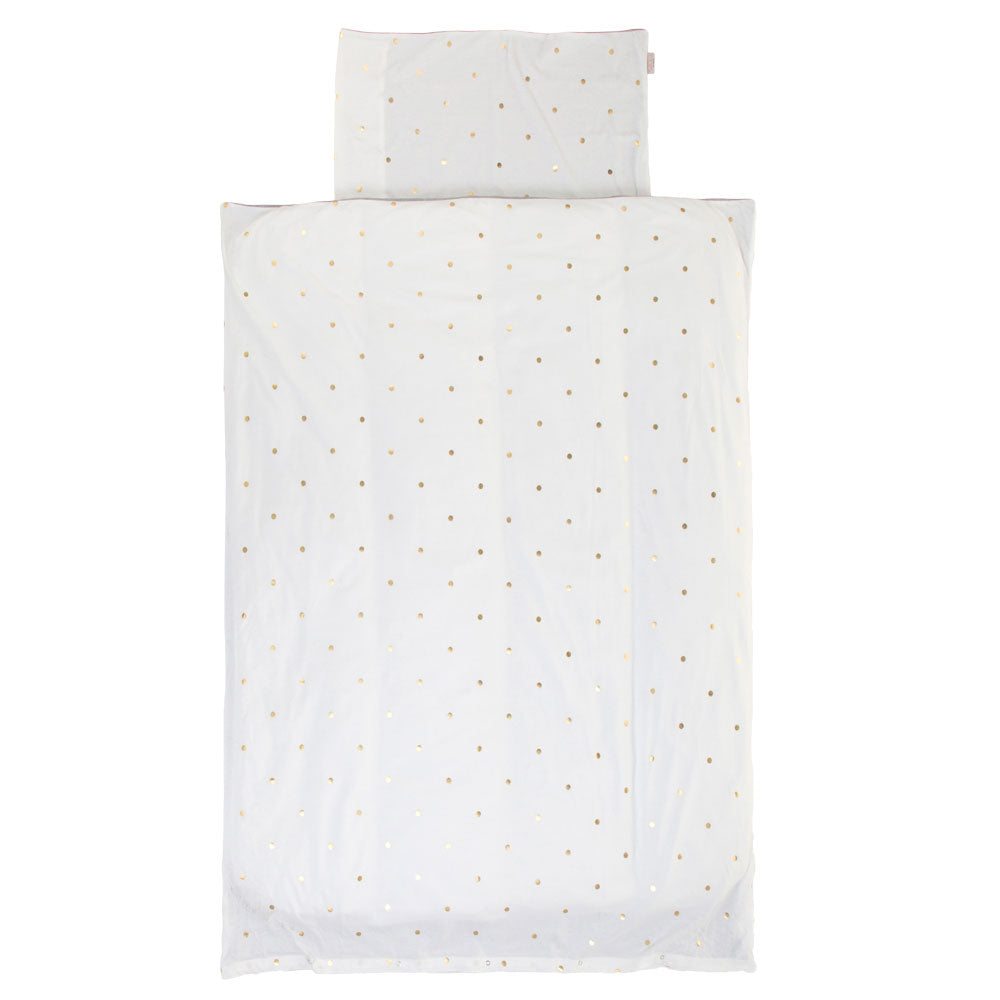 Husa pilota si fata de perna Childhome Jerse 100x140 cm, Buline