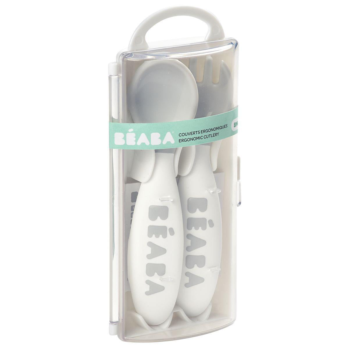 Set lingurita si furculita ergonomica- Gri
