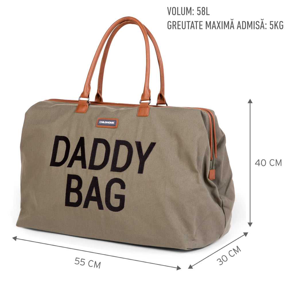 Geanta de infasat Childhome Daddy Bag Kaki