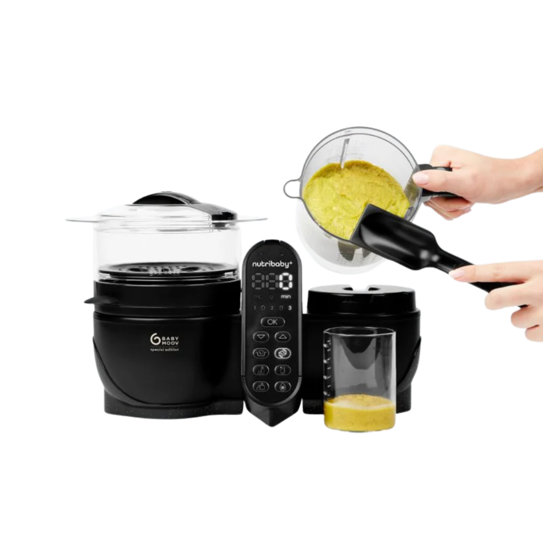 Babymoov Nutribaby XL Mineral Black - vedere laterala robot multifunctional