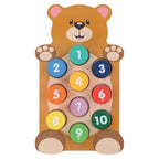 Joc educativ din lemn cu numere Marionette 11 piese ursulet