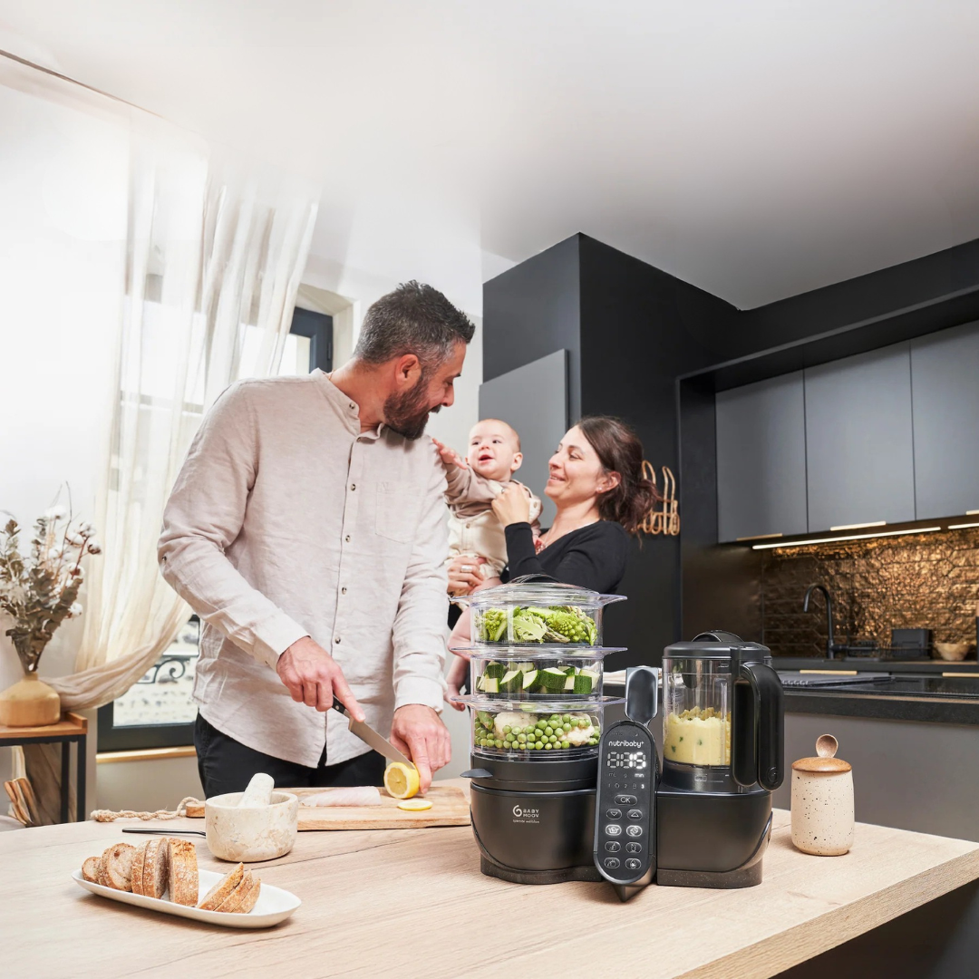 Babymoov Nutribaby XL Mineral Black - consola tactila si panou comanda