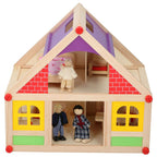 Casa de papusi din lemn Marionette 11 piese cu 4 camere