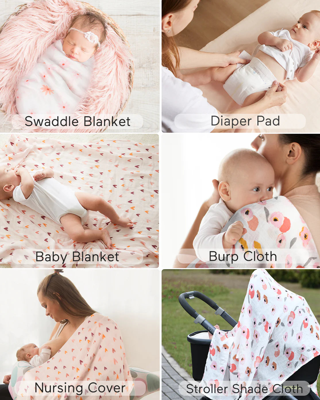 Set 4 museline Momcozy