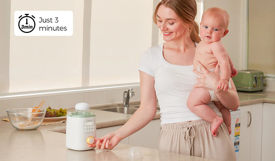 Incalzitor de biberoane si mancare Momcozy Nutri Smart Analog