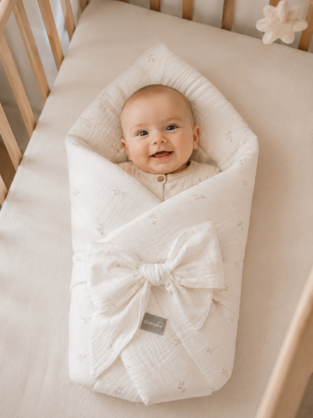 Wrap Babyhorn nou nascut Bumbac - Muselina Sleepee