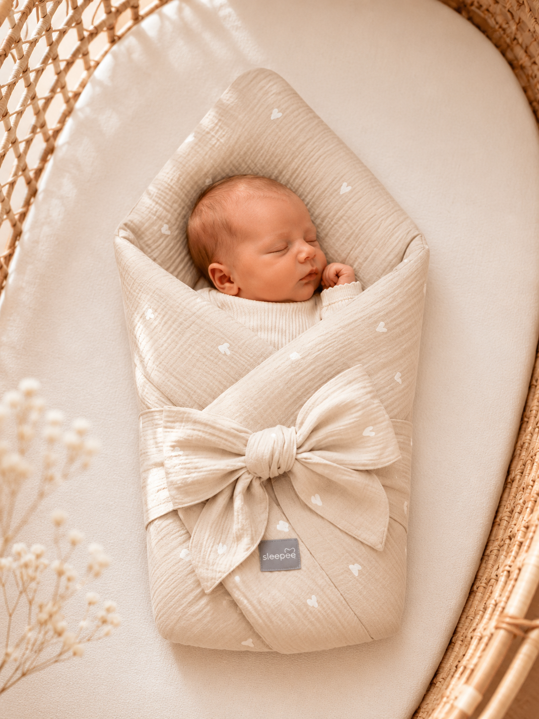 Wrap Babyhorn nou nascut Bumbac - Muselina Sleepee