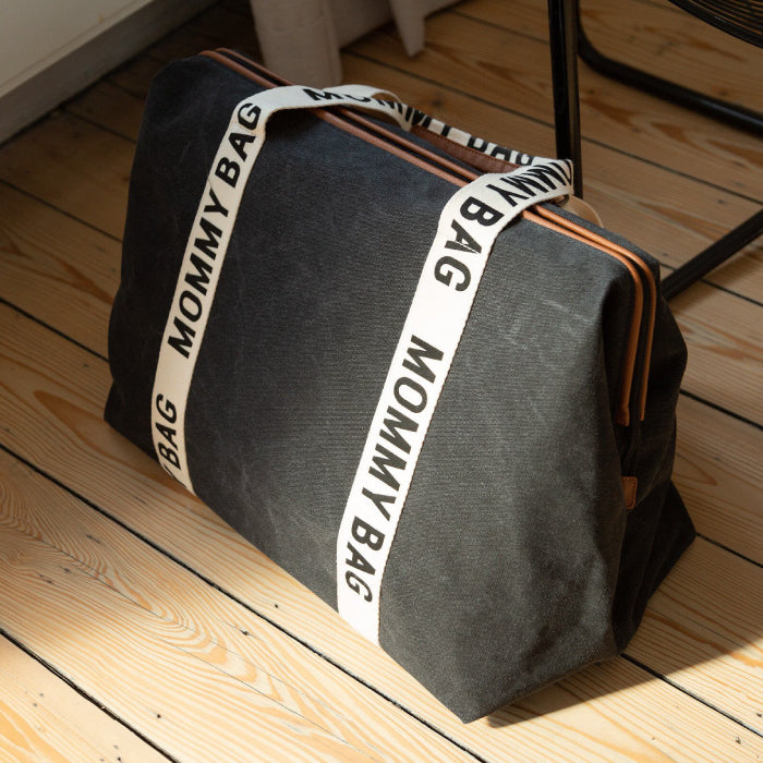 Geanta de infasat Childhome Mommy Bag Signature Negru