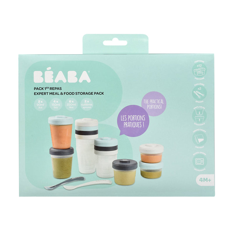 Set 12 recipiente hrana Beaba Storm 2x90 ml, 4x150 ml, 6x250 ml