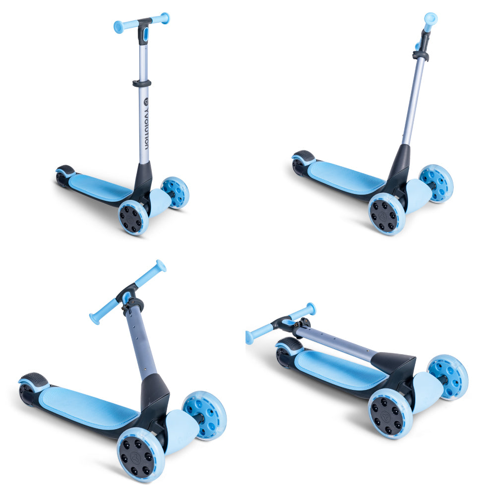 Trotineta cu 3 roti Yvolution Y Glider Nua pliabila cu LED 3-10 ani