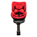 Scaun auto Avova Sperber-Fix i-Size Maple Red – vedere frontală cu picior de fixare