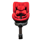 Scaun auto Avova Sperber-Fix i-Size Maple Red – vedere frontală cu picior de fixare