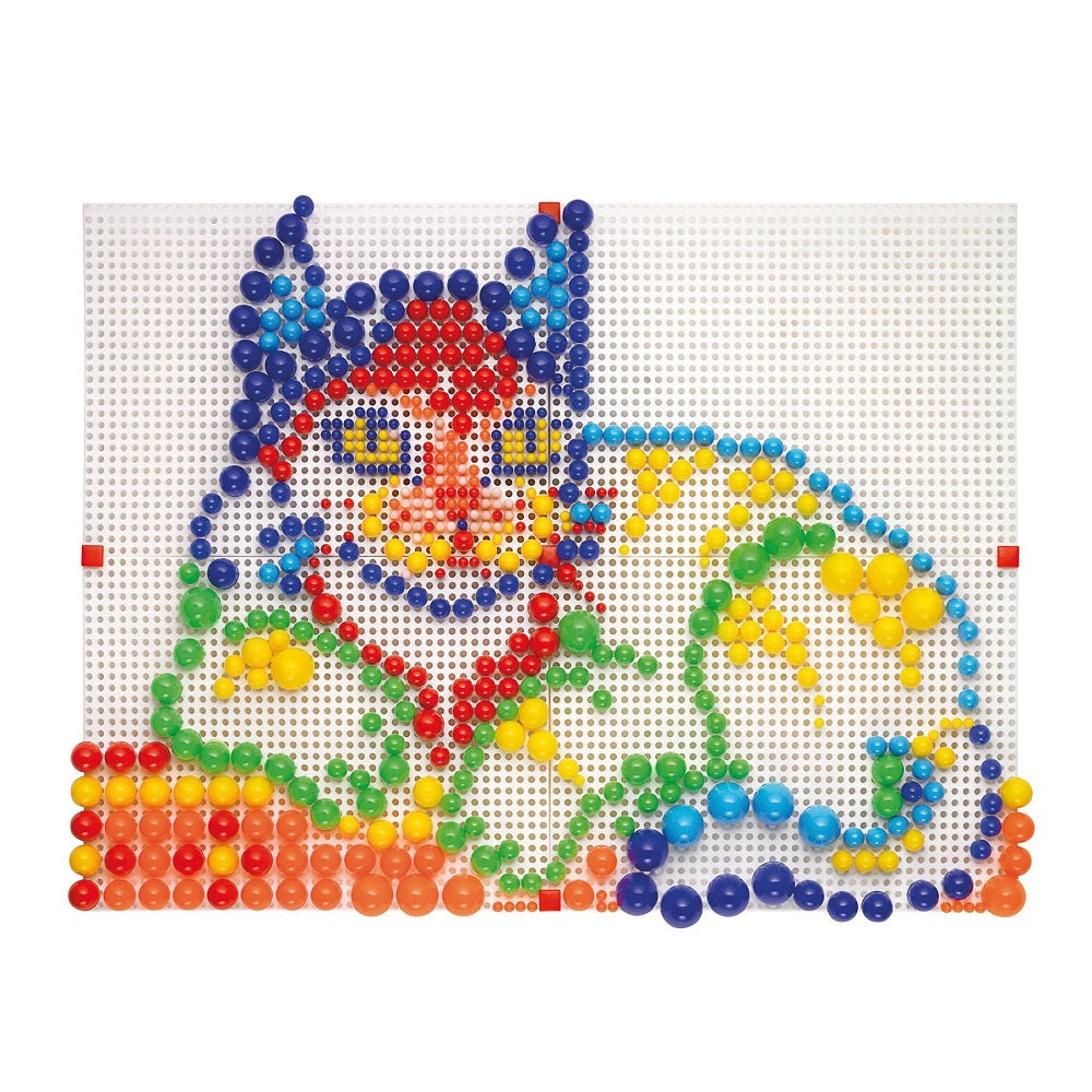 Joc mozaic Quercetti Fantacolor Modular 4 – mozaic cu pisică pe patru plăci