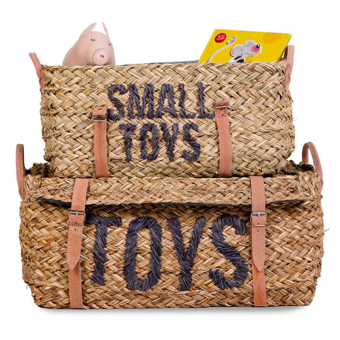 Set 2 cosuri depozitare din ratan Childhome