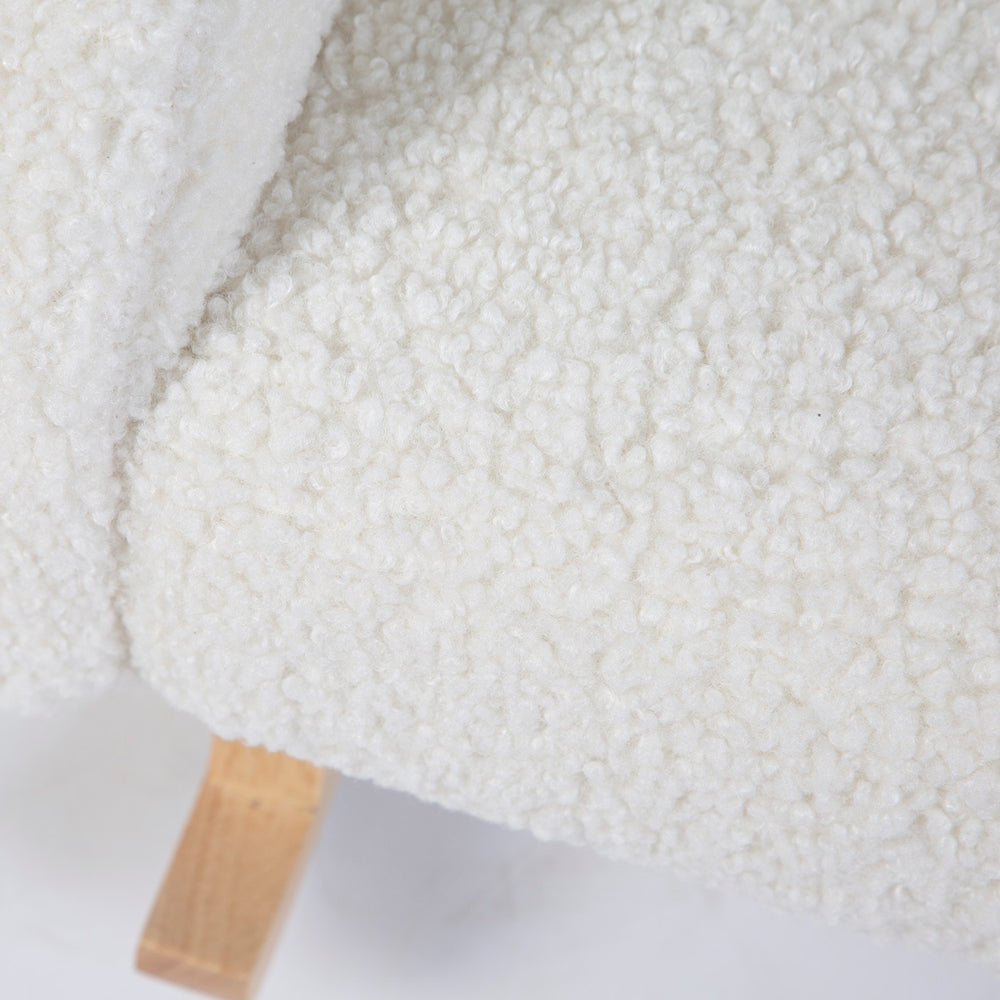 Scaun balansoar pentru copii Childhome Teddy Alb