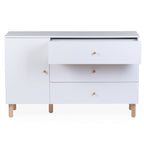 Comoda Childhome Wonder White 137x75x93 cm cu masa de infasat
